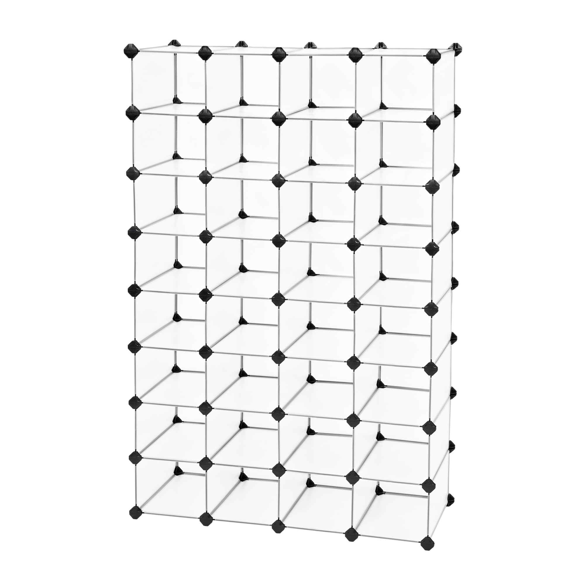 Amazon.com: SONGMICS Shoe Rack with 32 Cubes, Interlocking Plastic
